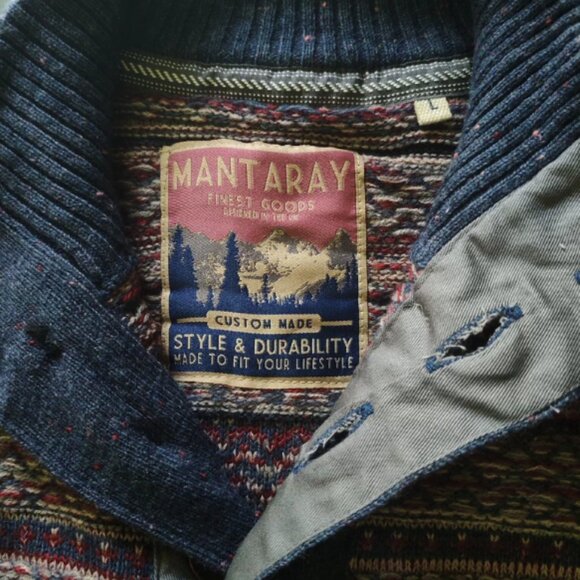 Men's half-open pullover sweater - Picture 5 of 6